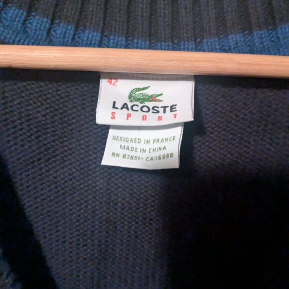 Vintage Lacoste golf sport chunky knit sweater vest - Picture 2 of 4